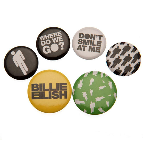 Billie Eilish Button Badge Set Stickman  - Official Merchandise Gifts