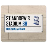Personalised Birmingham City FC Street Sign Mouse Mat