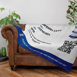 Birmingham City Personalised Fleece Blanket (Fans Ticket Design)