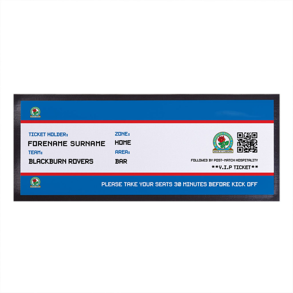 Blackburn Rovers Bar Runner (Personalised Fans Ticket Design)