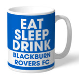 Personalised Blackburn Rovers FC Eat Sleep Drink Mug