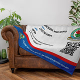 Blackburn Rovers Personalised Fleece Blanket (Fans Ticket Design)