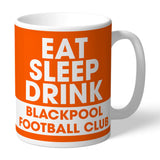 Personalised Blackpool FC Eat Sleep Drink Mug