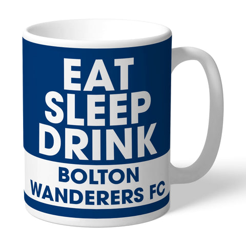Personalised Bolton Wanderers FC Eat Sleep Drink Mug