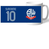 Personalised Bolton Wanderers Retro Shirt Mug