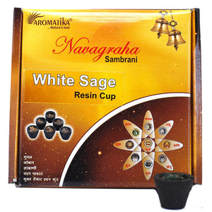 Box of 12 Resin Cups - White Sage