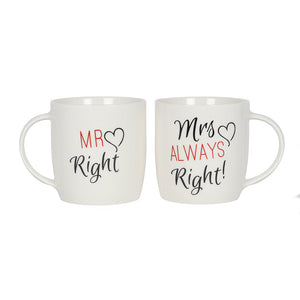 Box of 2 Mr And Mrs Mugs