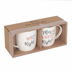 Box of 2 Mr And Mrs Mugs