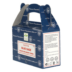Box of 6 Blue Sage Backflow Dhoop Cones by Satya