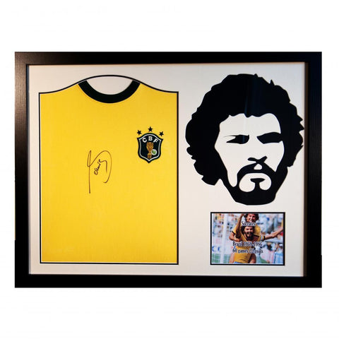 Brasil Socrates Signed Shirt Silhouette  - Official Merchandise Gifts
