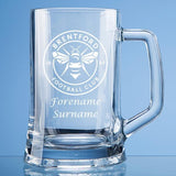 Personalised Brentford FC Large Tankard Glass
