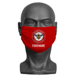 Brentford FC Crest Personalised Face Mask