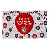 Brentford FC Personalised Banner (5ft x 3ft, Balloons Design)