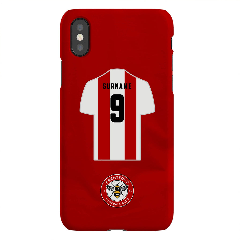 Brentford FC Personalised iPhone XS Snap Case