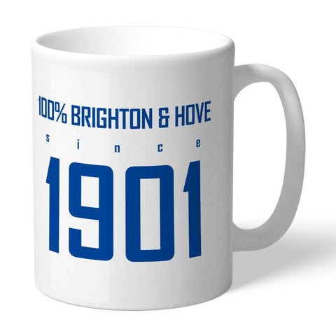 Personalised Brighton & Hove Albion FC 100 Percent Mug