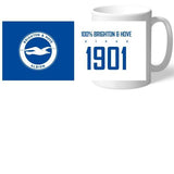Personalised Brighton & Hove Albion FC 100 Percent Mug