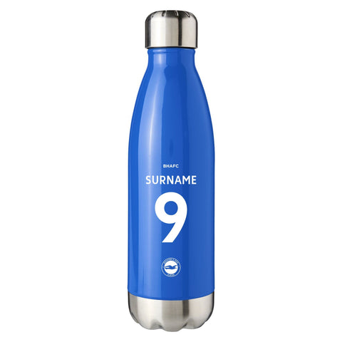 Brighton & Hove Albion FC Back of Shirt Blue Insulated Water Bottle