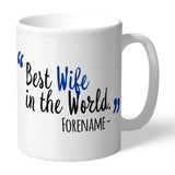 Personalised Brighton & Hove Albion FC Best Wife In The World Mug