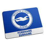 Personalised Brighton & Hove Albion FC Bold Crest Mouse Mat