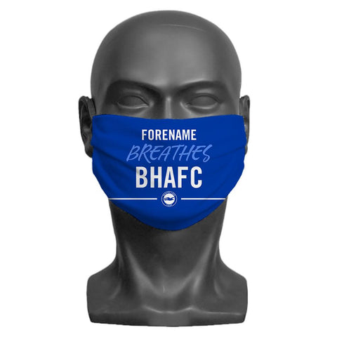 Brighton & Hove Albion FC Breathes Personalised Face Mask