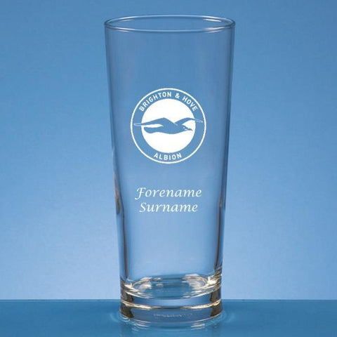 Personalised Brighton & Hove Albion FC  Pint Glass
