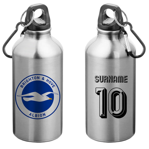 Brighton & Hove Albion FC Personalised Water Bottle For Drinks