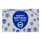 Brighton & Hove Albion Personalised Banner (5ft x 3ft, Balloons Design)