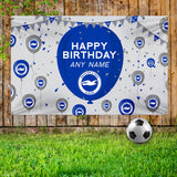 Brighton & Hove Albion Personalised Banner (5ft x 3ft, Balloons Design)