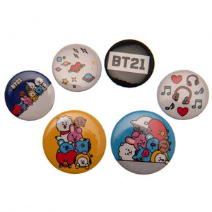 BT21 Button Badge Set  - Official Merchandise Gifts