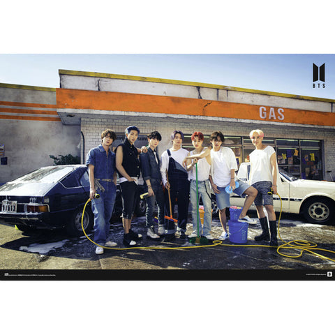 BTS Poster Gas Station 136  - Official Merchandise Gifts