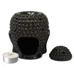 Buddah Head Oil Burner - Dark Brown