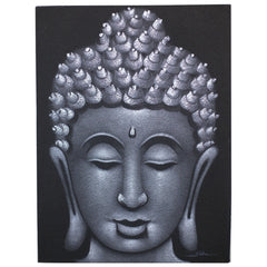 Buddha Painting - Grey Sand Finish