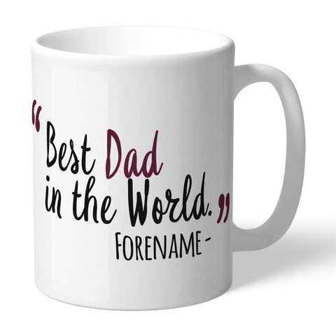 Personalised Burnley FC Best Dad In The World Mug