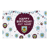 Burnley FC Personalised Banner (5ft x 3ft, Balloons Design)