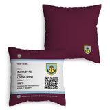 Burnley FC Personalised Cushion - Fans Ticket (18")