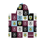 Burnley FC Personalised Kids' Hooded Towel - Chequered