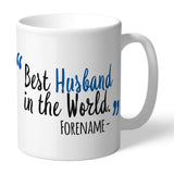 Personalised Cardiff City Best Husband In The World Mug