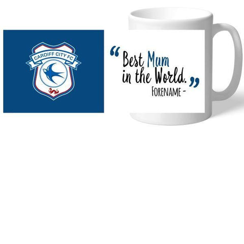 Personalised Cardiff City Best Mum In The World Mug