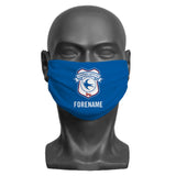 Cardiff City FC Crest Personalised Face Mask