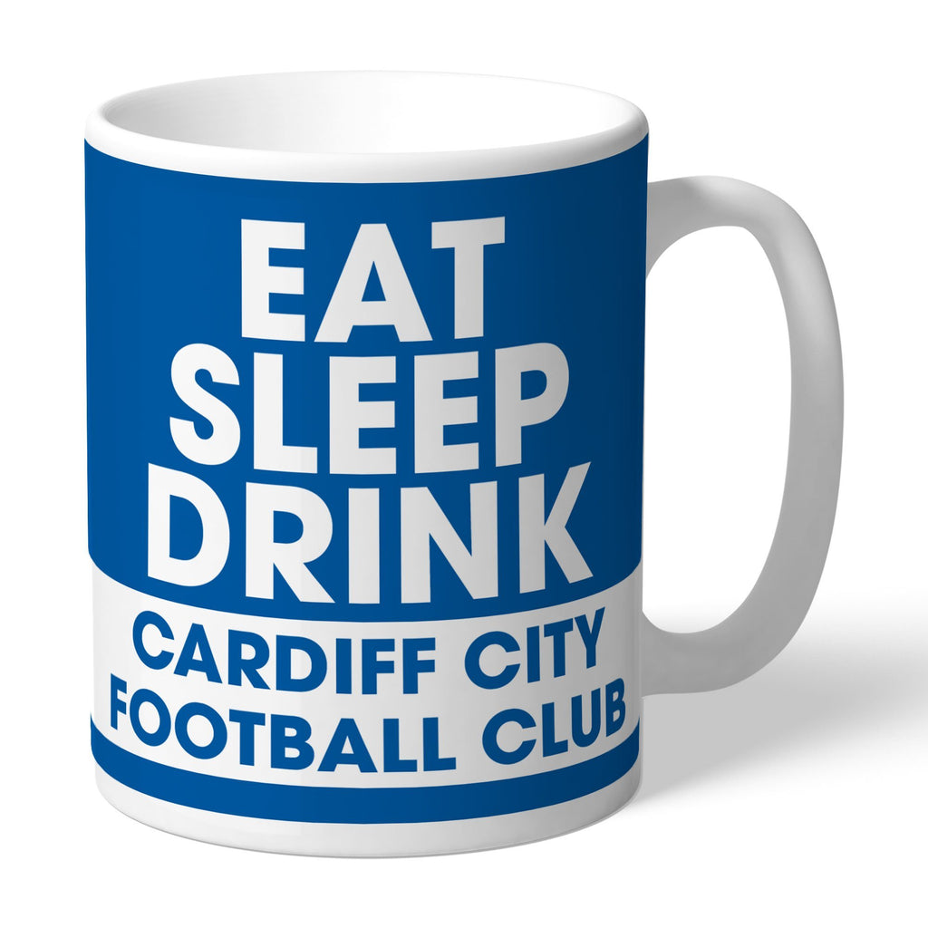 Personalised Cardiff City FC Eat Sleep Drink Mug