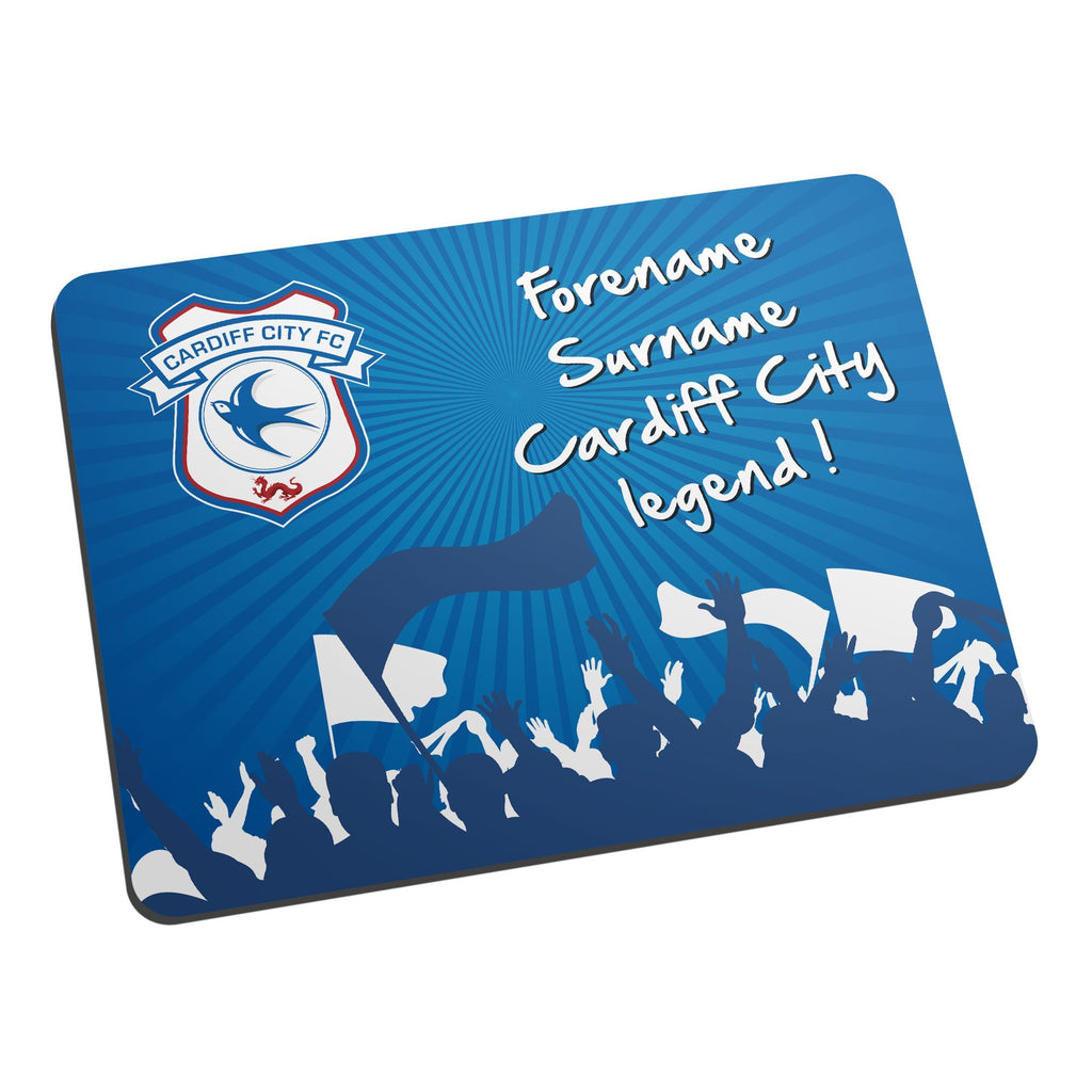 Personalised Cardiff City FC Legend Mouse Mat