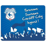 Personalised Cardiff City FC Legend Mouse Mat