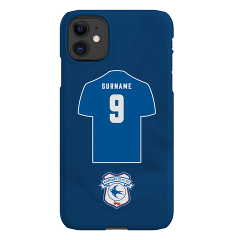 Cardiff City FC Personalised iPhone 11 Snap Case
