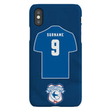 Cardiff City FC Personalised iPhone X Snap Case