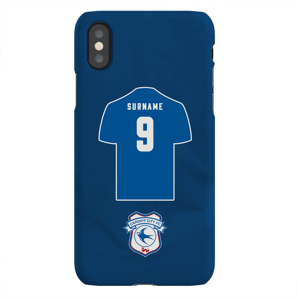 Cardiff City FC Personalised iPhone XS Snap Case