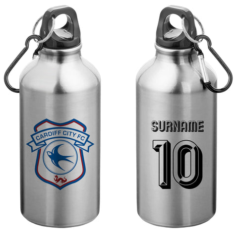 Cardiff City FC Personalised Water Bottle For Drinks