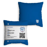 Cardiff City Personalised Cushion - Fans Ticket (18")