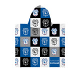 Cardiff City Personalised Kids' Hooded Towel - Chequered