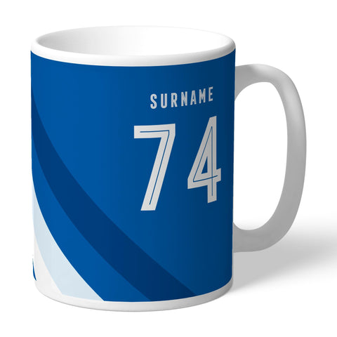 Personalised Cardiff City Stripe Mug