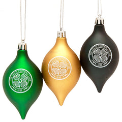 Celtic FC 3pk Vintage Baubles  - Official Merchandise Gifts